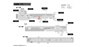 名古屋地下鉄／今池駅／桜通線№B1-5№5駅看板、位置図