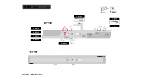 名古屋地下鉄／桜山駅／桜通線№B1-2№2駅看板、位置図