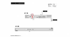 名古屋地下鉄／鶴里駅／桜通線№B1-2№2駅看板、位置図