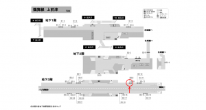 名古屋地下鉄／上前津駅／鶴舞線№B3-8№8駅看板、位置図