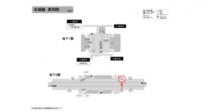 名古屋地下鉄／東別院駅／名城線№B2-3№3駅看板、位置図