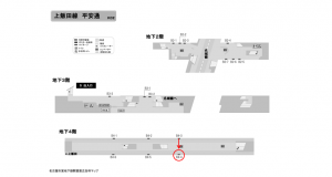 名古屋地下鉄／平安通駅／上飯田線№B4-4№4駅看板、位置図