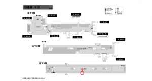 名古屋地下鉄／今池駅／桜通線№B3-7№7駅看板、位置図