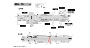 名古屋地下鉄／伏見駅／鶴舞線№B3-17№17駅看板、位置図