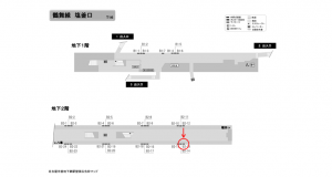 名古屋地下鉄／塩釜口駅／鶴舞線№B2-13№13駅看板、位置図