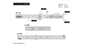 名古屋地下鉄／桜本町駅／桜通線№B1-8№8駅看板、位置図