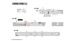 名古屋地下鉄／平安通駅／上飯田線№B3-3№3駅看板、位置図