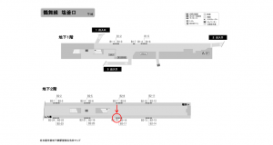 名古屋地下鉄／塩釜口駅／鶴舞線№B2-18№18駅看板、位置図