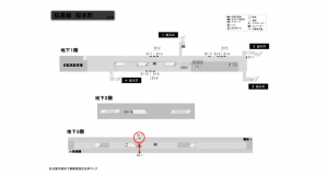 名古屋地下鉄／桜本町駅／桜通線№B3-2№2駅看板、位置図