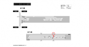 名古屋地下鉄／久屋大通駅／桜通線№B4-3№3駅看板、位置図