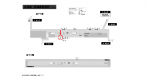 名古屋地下鉄／瑞穂運動場西駅／桜通線№B1-10№10駅看板、位置図