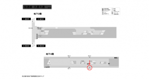 名古屋地下鉄／久屋大通駅／桜通線№B4-6№6駅看板、位置図