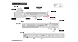 名古屋地下鉄／今池駅／桜通線№B1-2№2駅看板、位置図