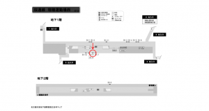 名古屋地下鉄／瑞穂運動場西駅／桜通線№B1-8№8駅看板、位置図