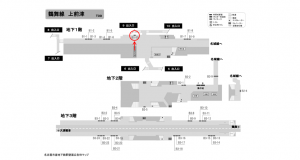 名古屋地下鉄／上前津駅／鶴舞線№B1-13№13駅看板、位置図