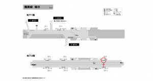 名古屋地下鉄／植田駅／鶴舞線№B2-8№8駅看板、位置図