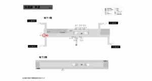 名古屋地下鉄／車道駅／桜通線№B1-11№11駅看板、位置図