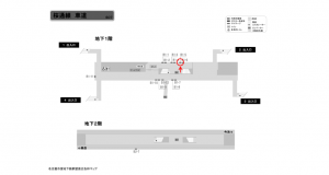 名古屋地下鉄／車道駅／桜通線№B1-5№5駅看板、位置図