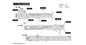 名古屋地下鉄／今池駅／桜通線№B3-1№1駅看板、位置図