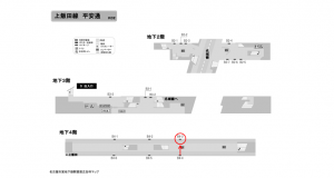 名古屋地下鉄／平安通駅／上飯田線№B4-3№3駅看板、位置図