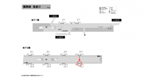 名古屋地下鉄／塩釜口駅／鶴舞線№B2-14№14駅看板、位置図