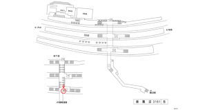 名鉄／新鵜沼駅／／№230駅看板、位置図