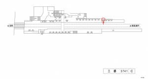 名鉄／三郷駅／／№104駅看板、位置図