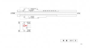 名鉄／味鋺駅／／№215駅看板、位置図