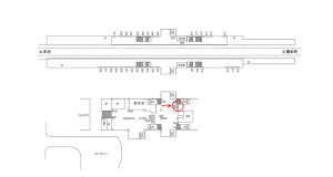 名鉄／日進駅／／№248駅看板、位置図