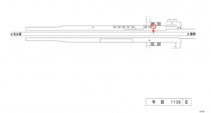 名鉄／牛田駅／／№111駅看板、位置図