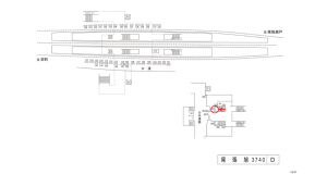 名鉄／尾張旭駅／／№201駅看板、位置図