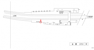 名鉄／水野駅／／№202駅看板、位置図