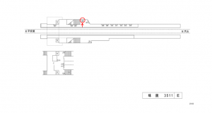 名鉄／味鋺駅／／№206駅看板、位置図