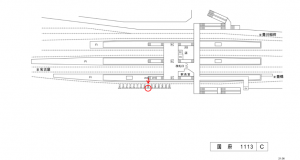 名鉄／国府駅／／№108駅看板、位置図