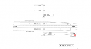 名鉄／新木曽川駅／／№204駅看板、位置図