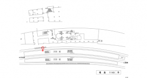 名鉄／鳴海駅／／№126駅看板、位置図