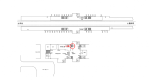 名鉄／日進駅／／№305駅看板、位置図