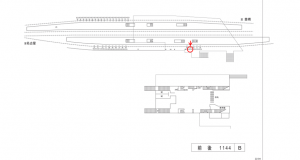 名鉄／前後駅／／№123駅看板、位置図