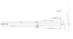 名鉄／田県神社前駅／／№214駅看板、位置図