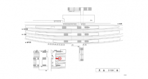 名鉄／犬山駅／／№207駅看板、位置図