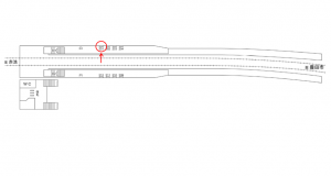 名鉄／上豊田駅／／№201駅看板、位置図