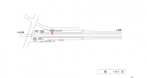 名鉄／桜駅／／№202駅看板、位置図