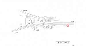 名鉄／笠松駅／／№120駅看板、位置図