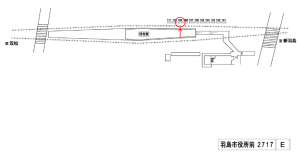 名鉄／羽島市役所前駅／／№109駅看板、位置図