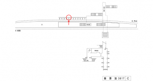 名鉄／新那加駅／／№110駅看板、位置図