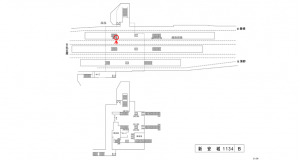 名鉄／新安城駅／／№268駅看板、位置図