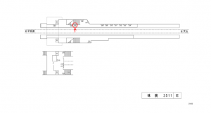 名鉄／味鋺駅／／№205駅看板、位置図