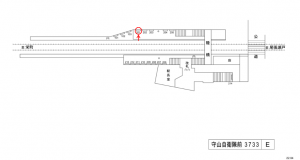 名鉄／守山自衛隊前駅／／№201駅看板、位置図