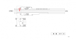 名鉄／味鋺駅／／№203駅看板、位置図