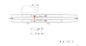 名鉄／美合駅／／№201駅看板、位置図